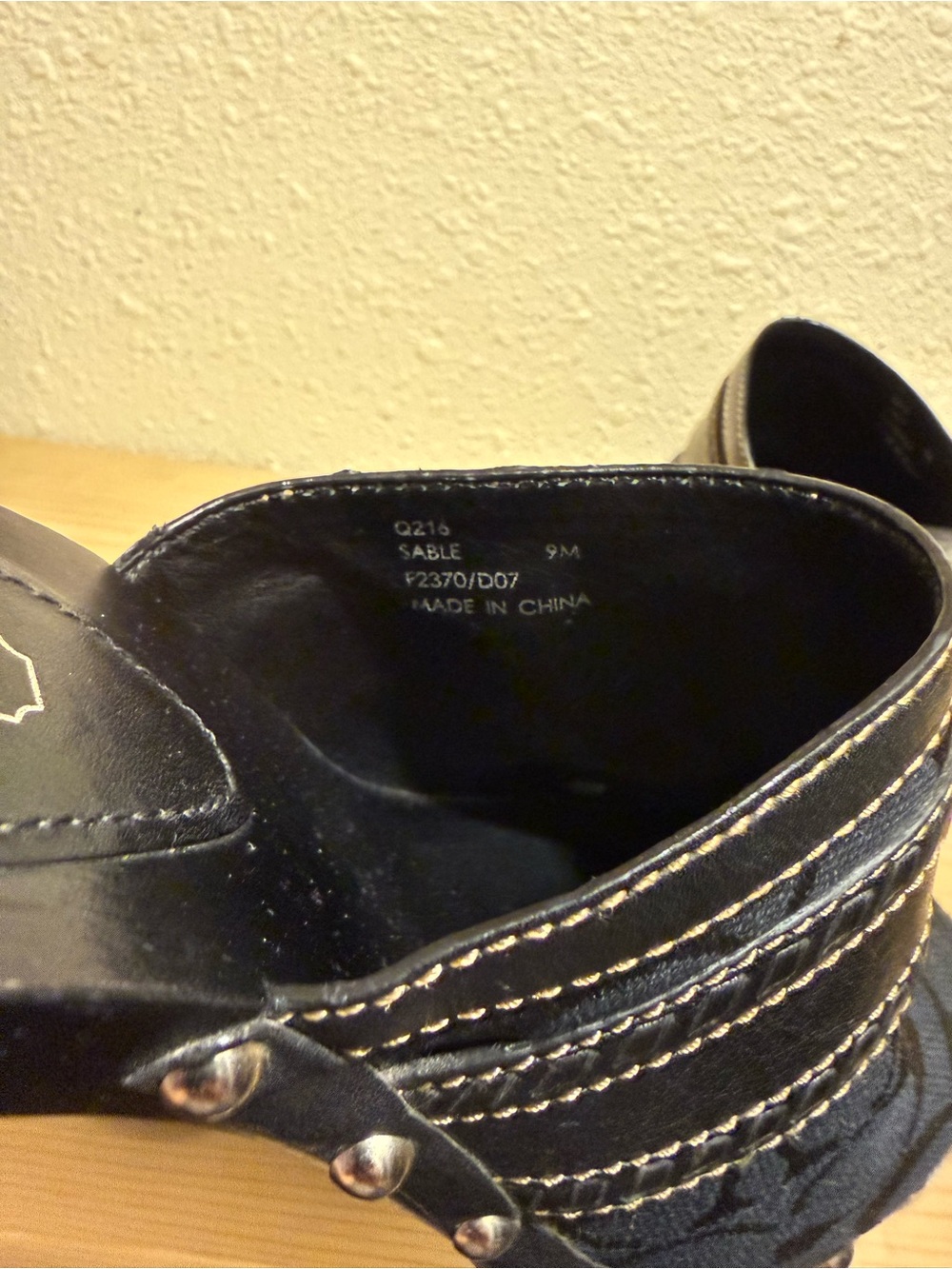 Coach Black Studded Buckle Clog Mules - Picture 5 of 5
